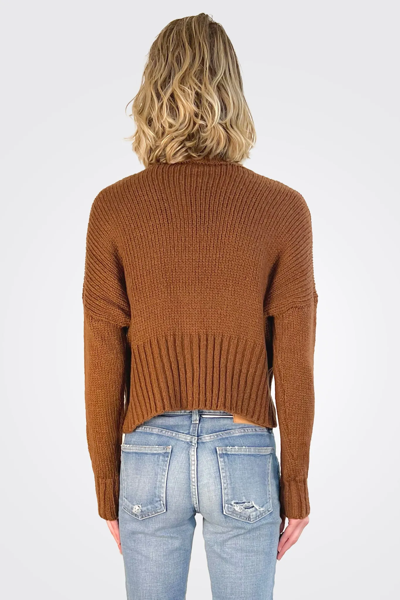 Jac Cropped Cardi - Chestnut