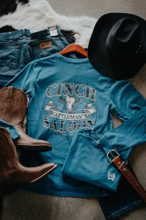 'Jack' Teal CINCH Men's Long Sleeve T-Shirt (S-XXL)
