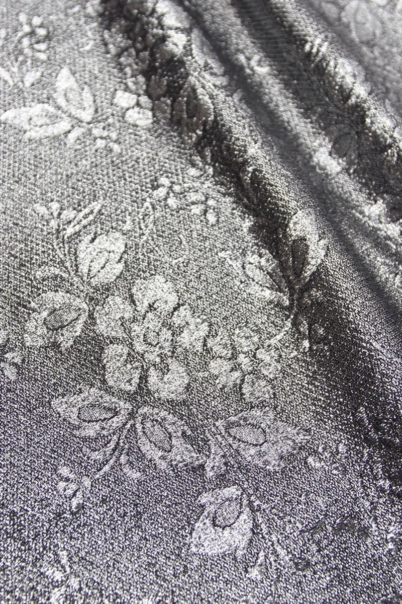 Jacquard Floral Metallic Bustier