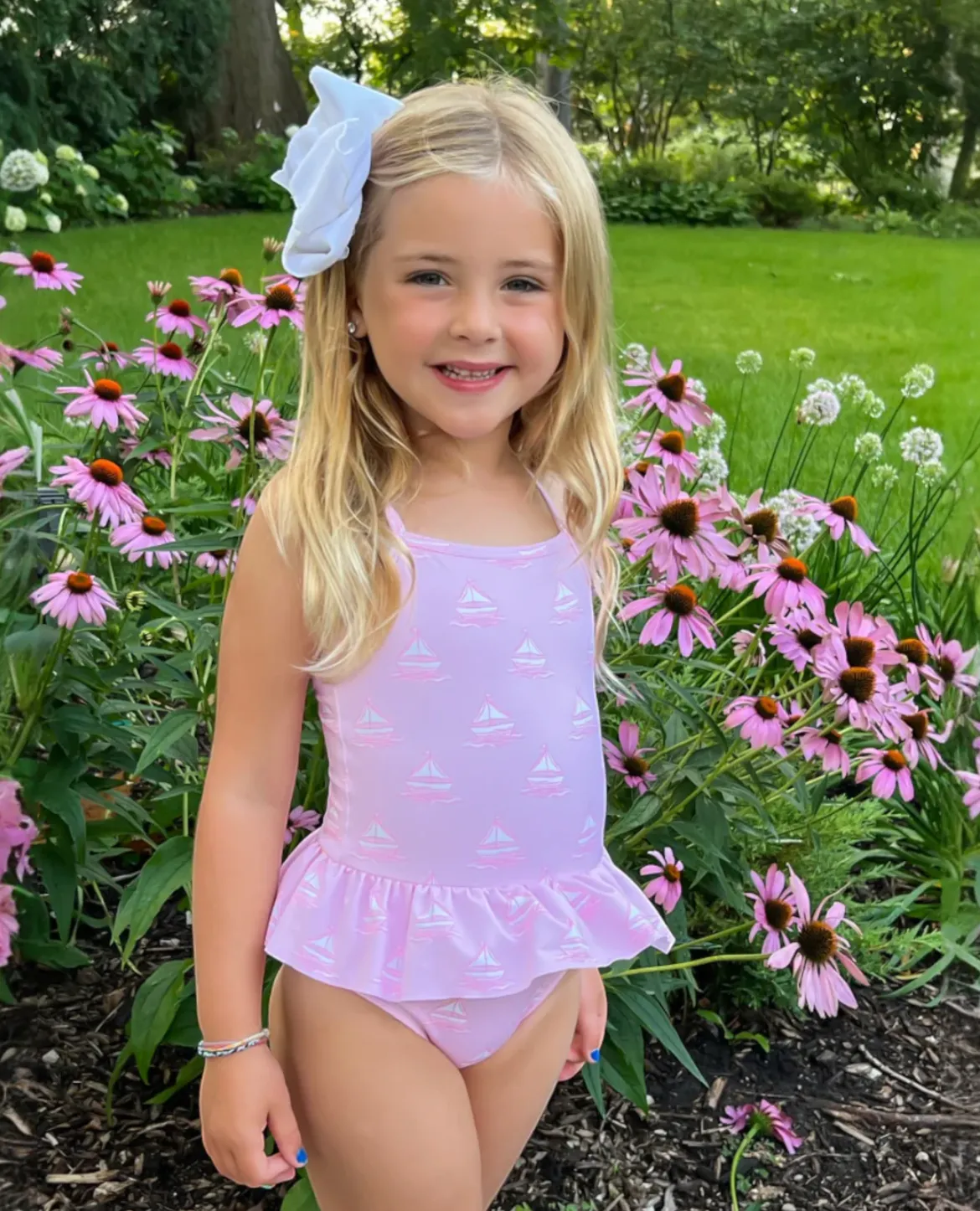 James & Lottie: Lainey One Piece Swim Set Sail