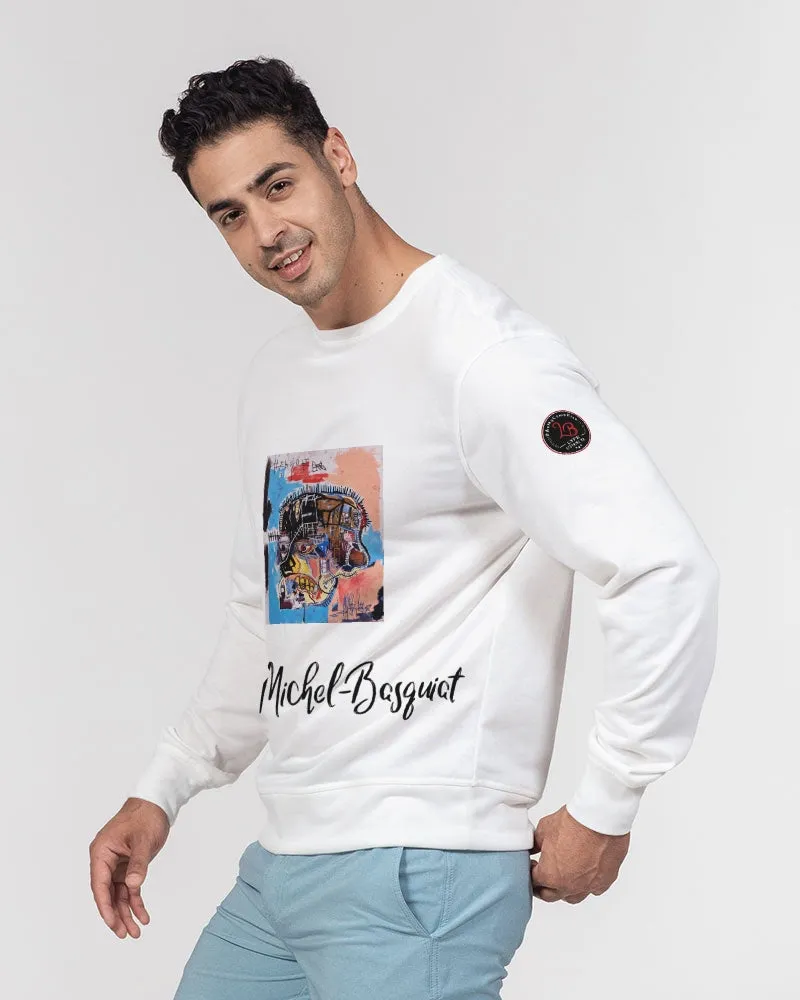 Jean Michel Basquiat Influenced Men's Classic French Terry Crewneck Pullover
