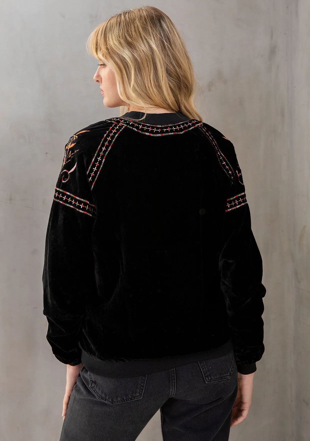 Jedda Velvet Bomber Jacket