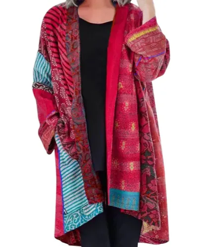 Jenika Bohemian Patchwork Long Coat