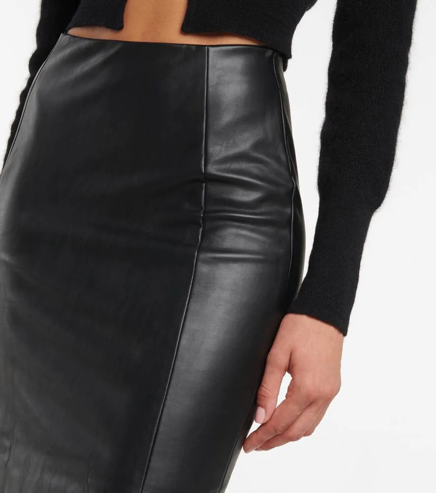 Jenna faux leather midi skirt WOLFORD, black
