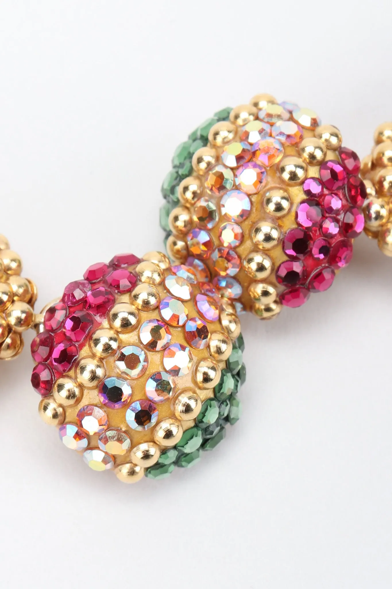 Jeweled Hoop Drop Earrings