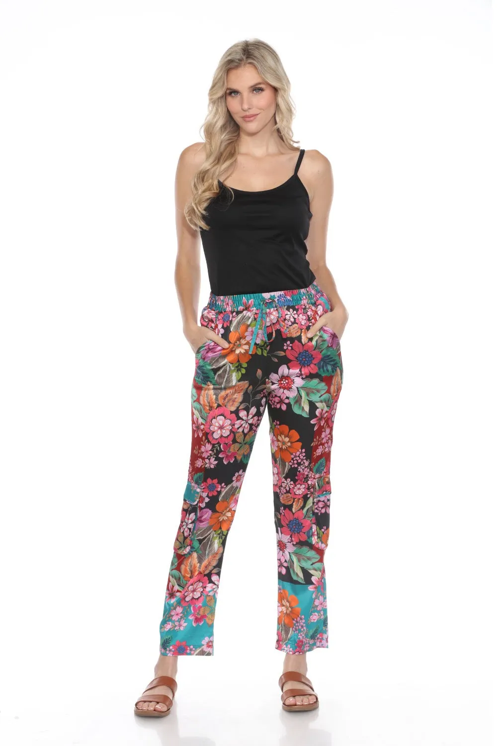 Johnny Was Lapham Kelly Floral Straight Pants C63224B1