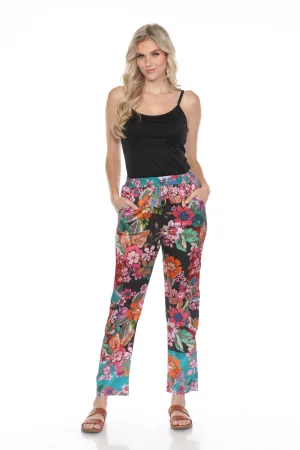 Johnny Was Lapham Kelly Floral Straight Pants C63224B1