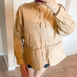Joie Rajan Jacket Birch Military Style Lightweight