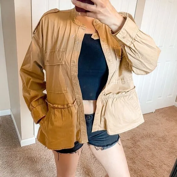 Joie Rajan Jacket Birch Military Style Lightweight