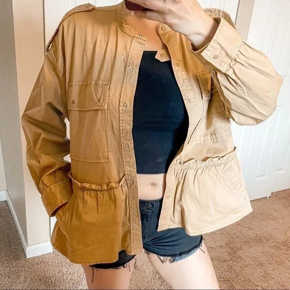 Joie Rajan Jacket Birch Military Style Lightweight