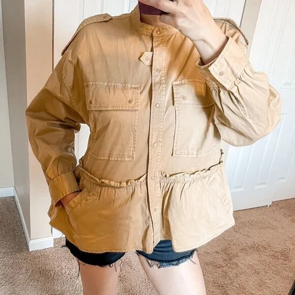 Joie Rajan Jacket Birch Military Style Lightweight