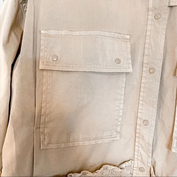 Joie Rajan Jacket Birch Military Style Lightweight