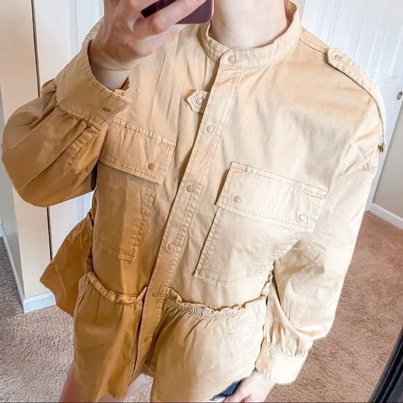 Joie Rajan Jacket Birch Military Style Lightweight