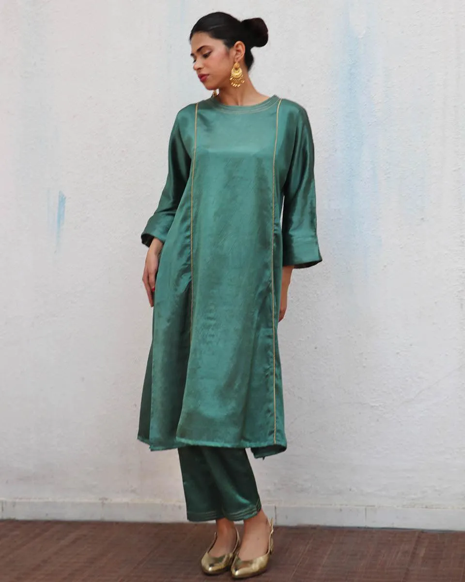 Junoon Mashru Silk Kurti & Bottom SET OF 2 - Sufiyana