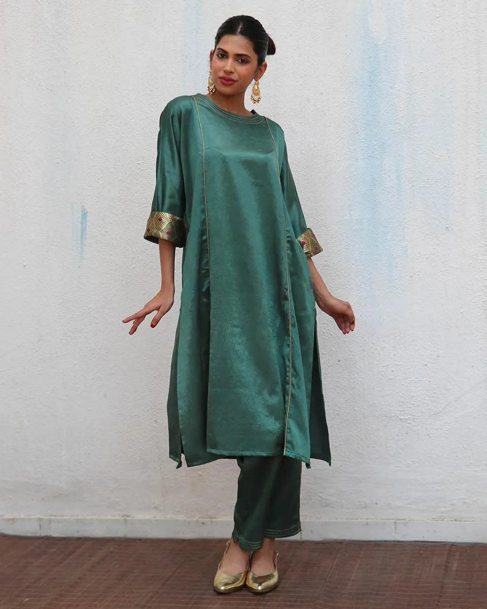 Junoon Mashru Silk Kurti & Bottom SET OF 2 - Sufiyana