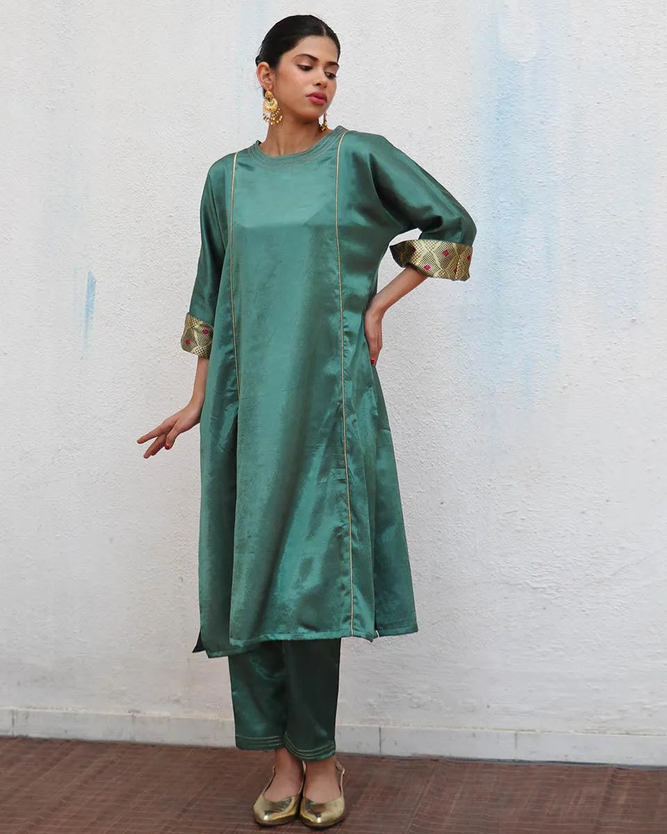 Junoon Mashru Silk Kurti & Bottom SET OF 2 - Sufiyana