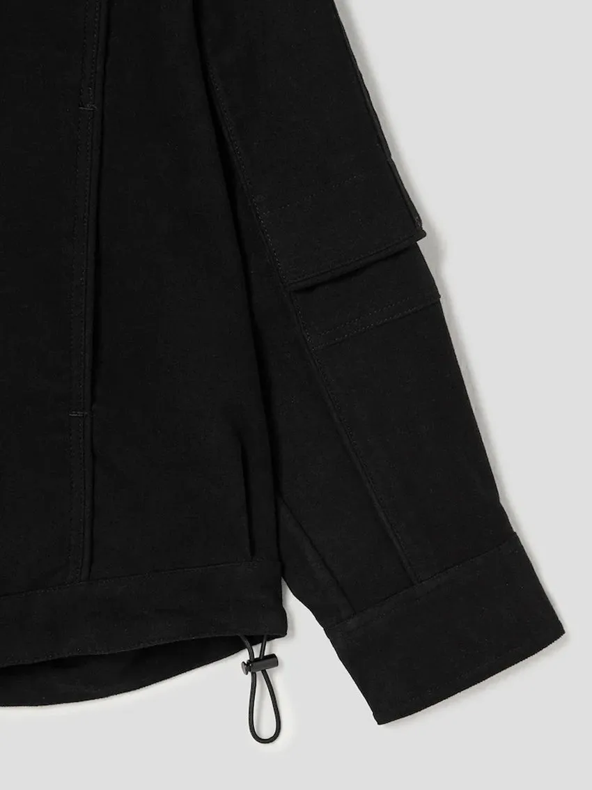 Juun.J Cotton Flannel Hooded Coach Shirt