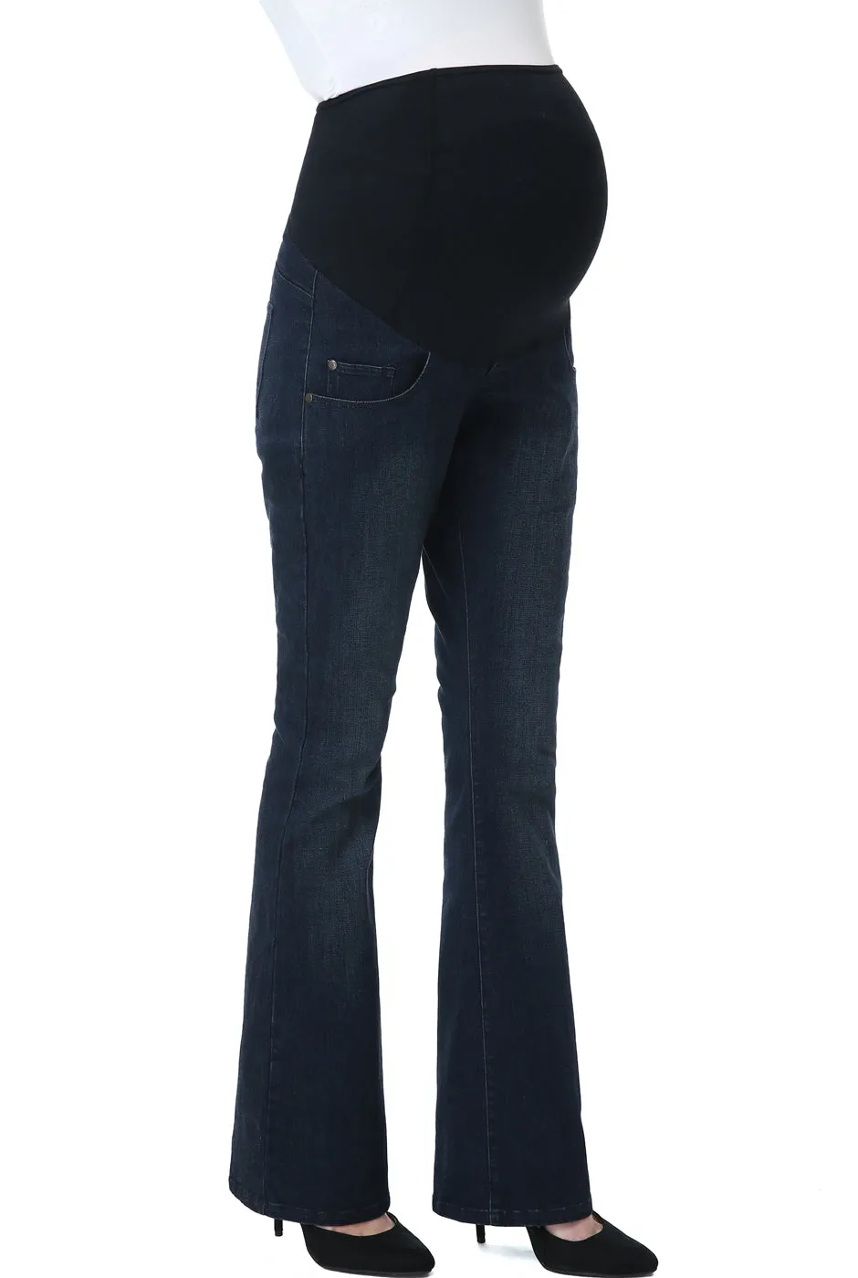 Kimi   Kai Maternity "Leni" Modern Boot Cut Denim Jeans