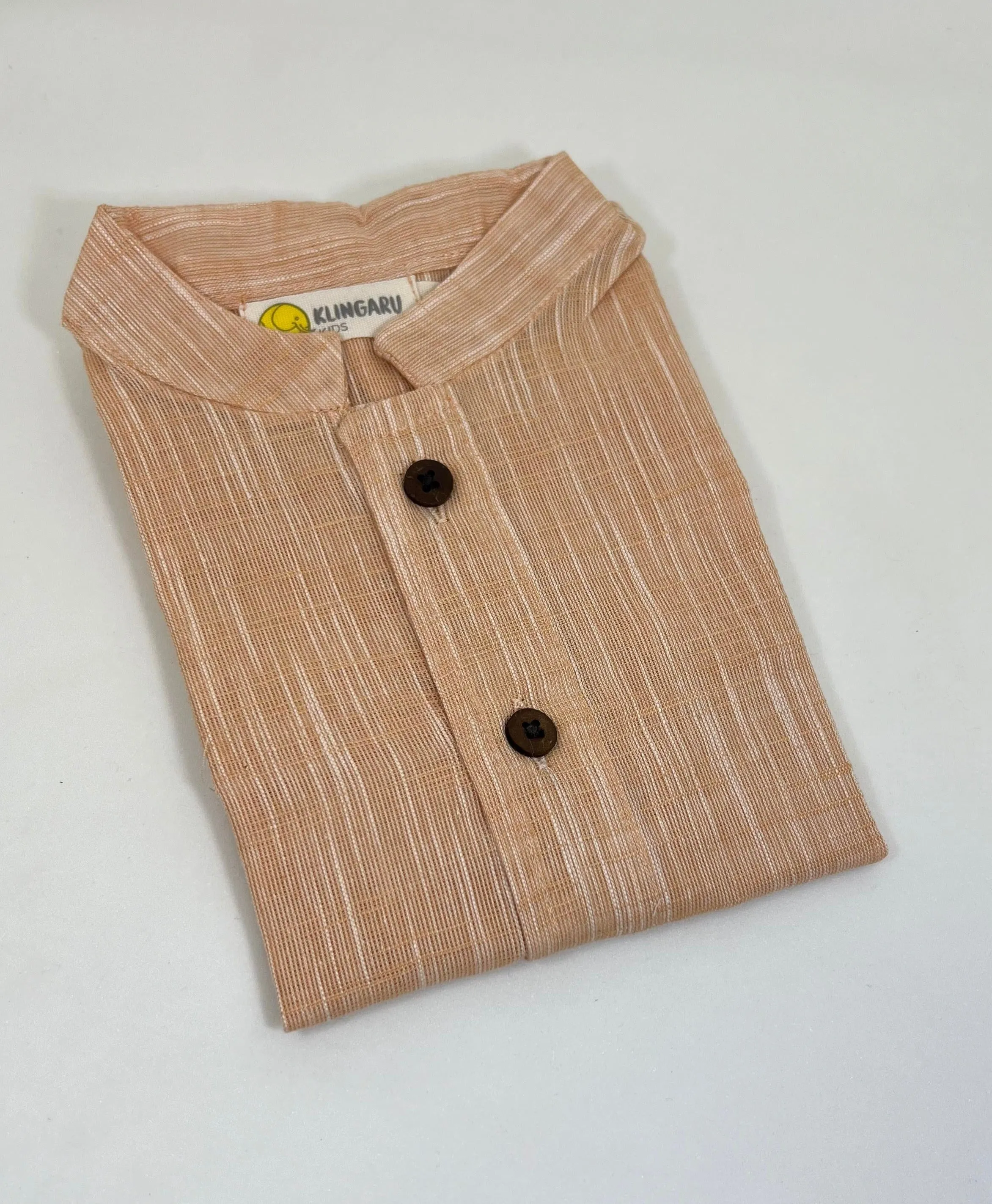 Klingaru Shirt - Beige Self ( Last Piece ) size-4-6 Years