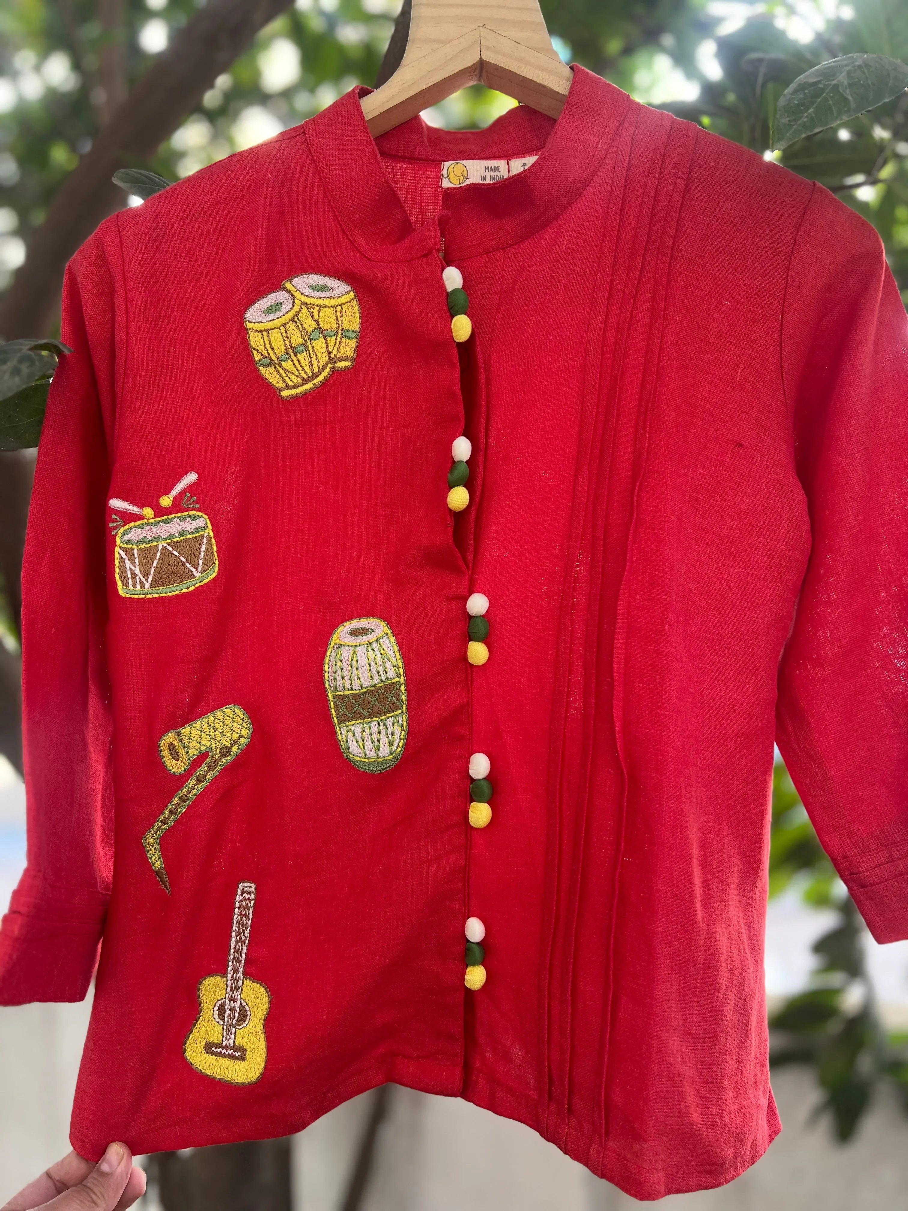 Klingaru Shirt - Embroidered Musical Shirt Customised with Child's Name (PREORDER)