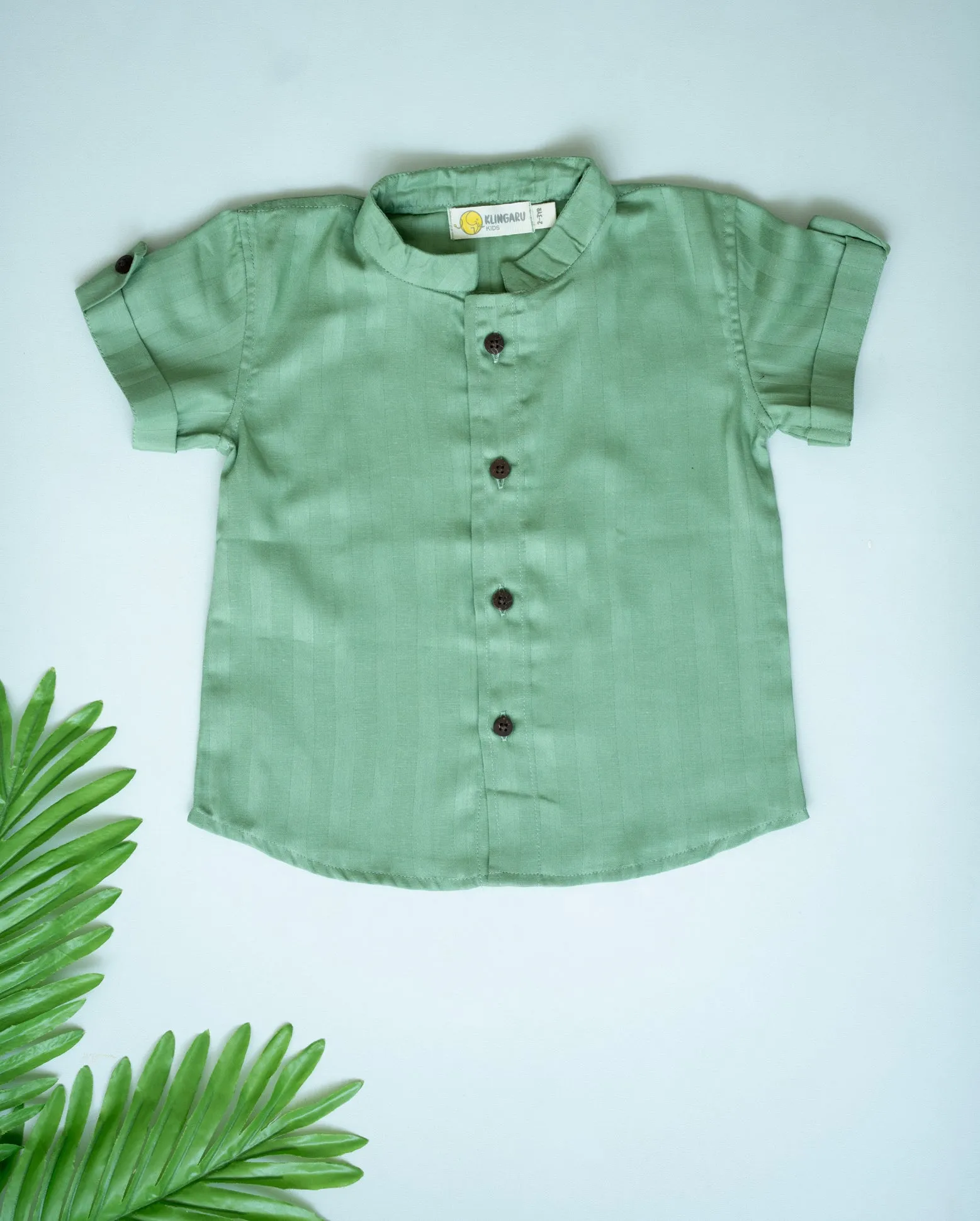 Klingaru Shirt - Green Self Stripes