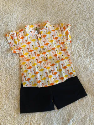 Klingaru Shirt - Sunshine Flamingos ( 6 Mo - 6 Years )