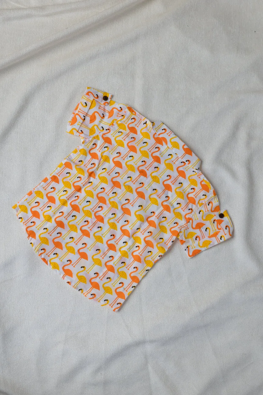 Klingaru Shirt - Sunshine Flamingos ( 6 Mo - 6 Years )