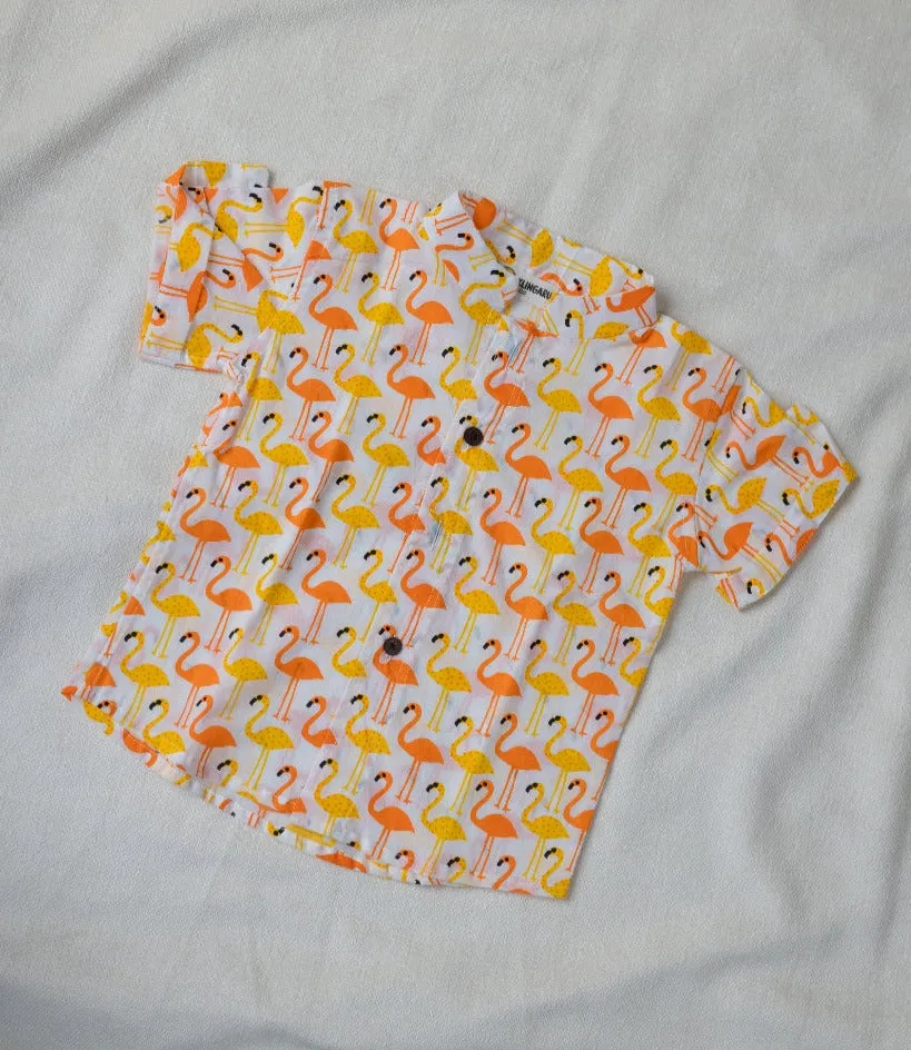 Klingaru Shirt - Sunshine Flamingos ( 6 Mo - 6 Years )