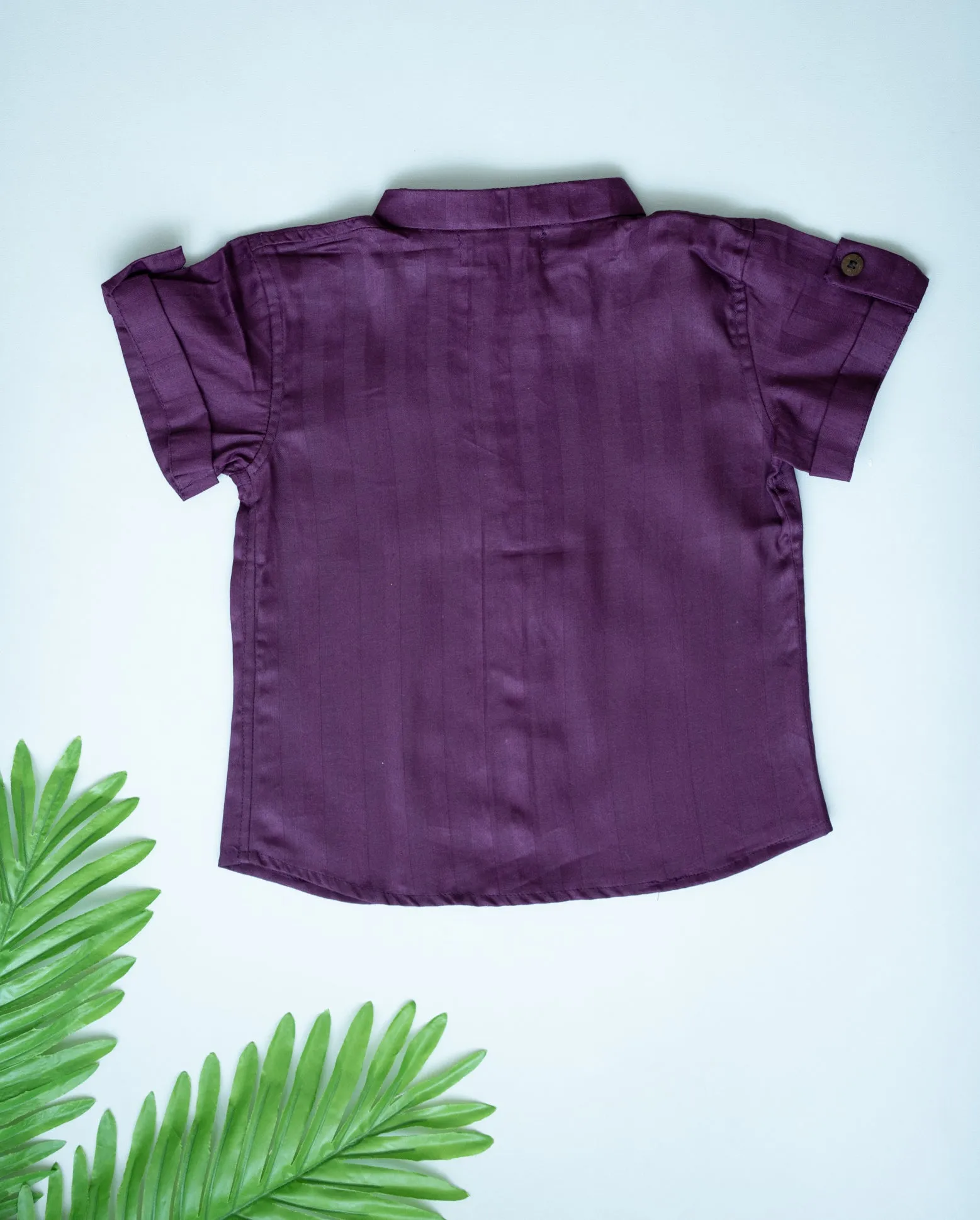 Klingaru  Shirt - Wine Self Stripes