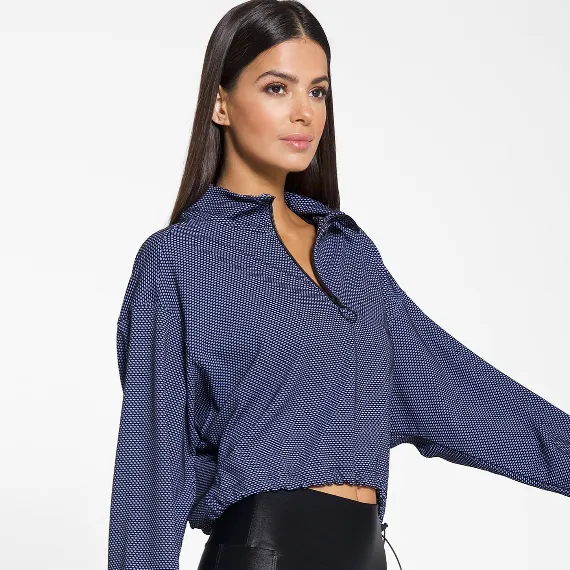 Koral Dylan Mesh Half Zip Pullover Black/Persian Jewel