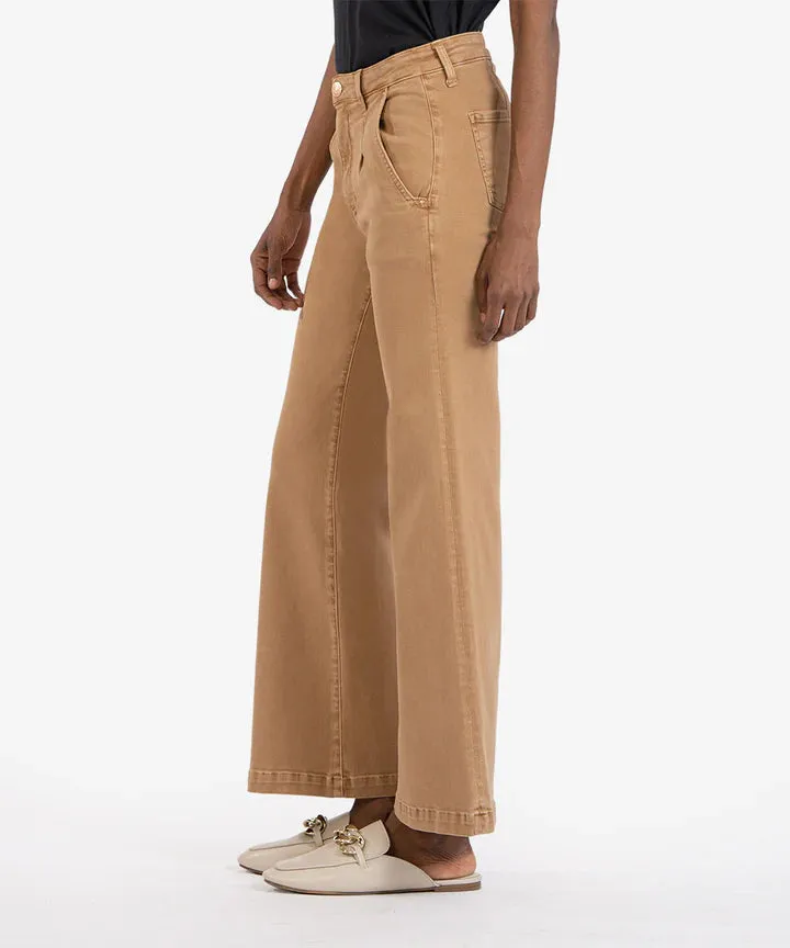 Kut From The Kloth Meg High Rise Ankle Wide Leg Jeans in Toffee