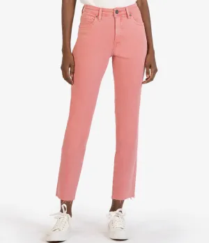 Kut From the Kloth Reese High Rise Fab Ab Soft Coral Straight Ankle