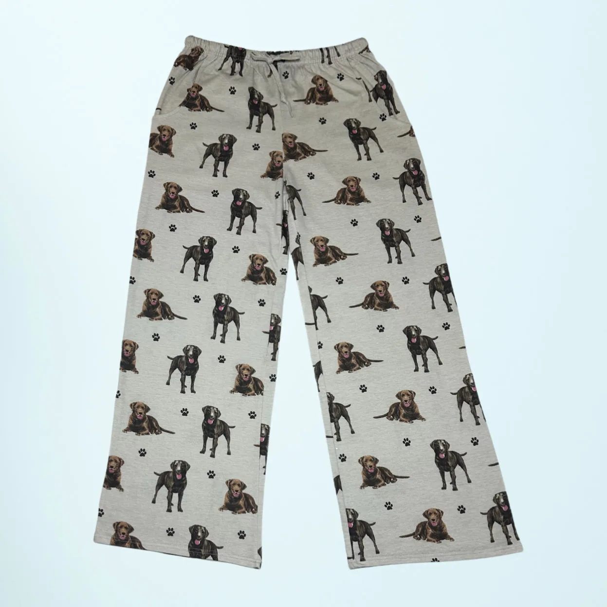 Labrador Chocolate Pajama Bottoms - Unisex Cotton Blend PJs