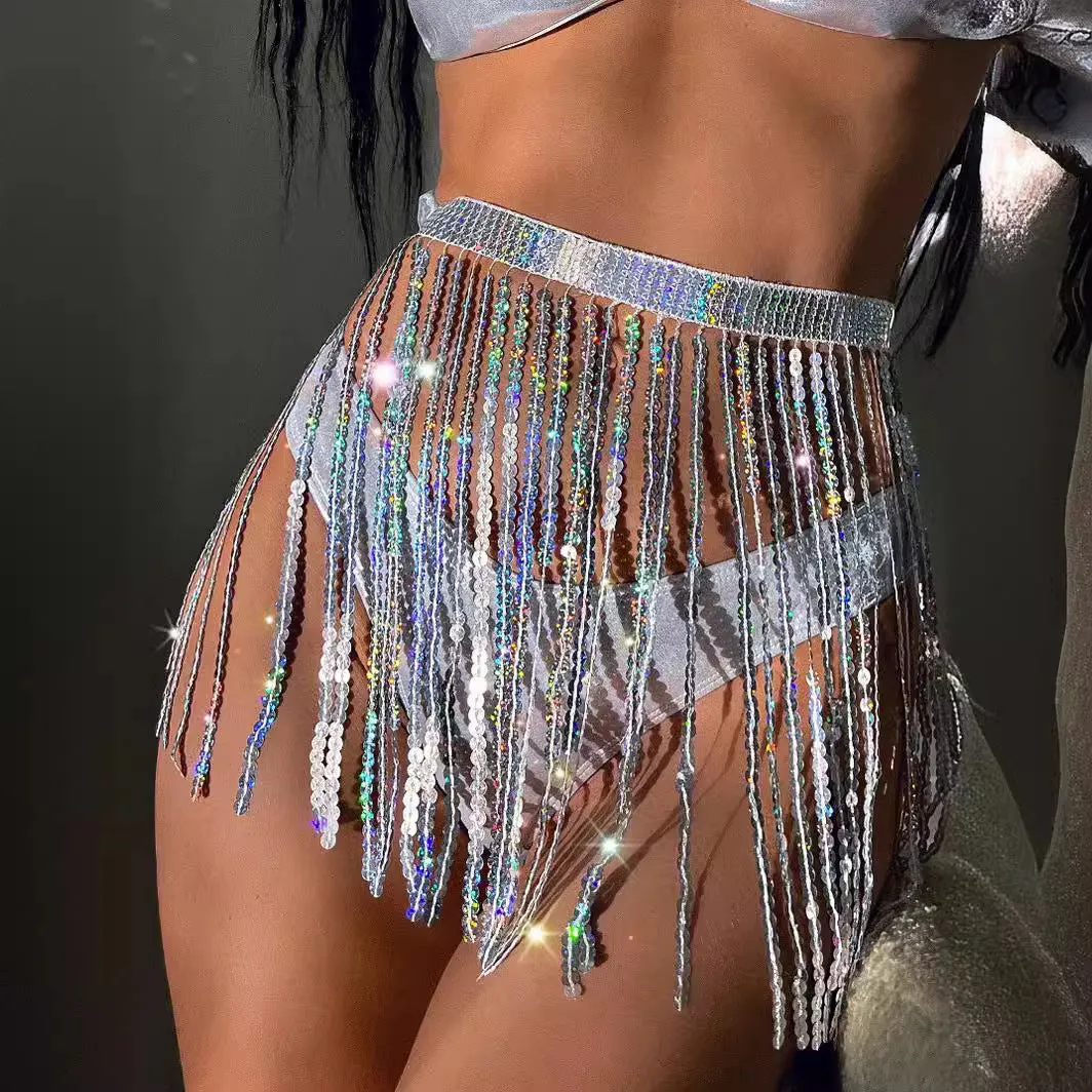 Laser Ready Party Swimwear Glimmer Fringe Bikini