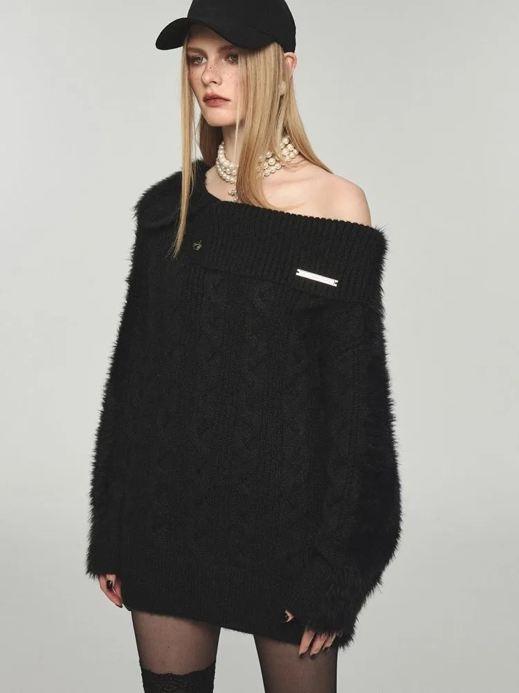 Lazy Off Shoulder Sweater【s0000004992】