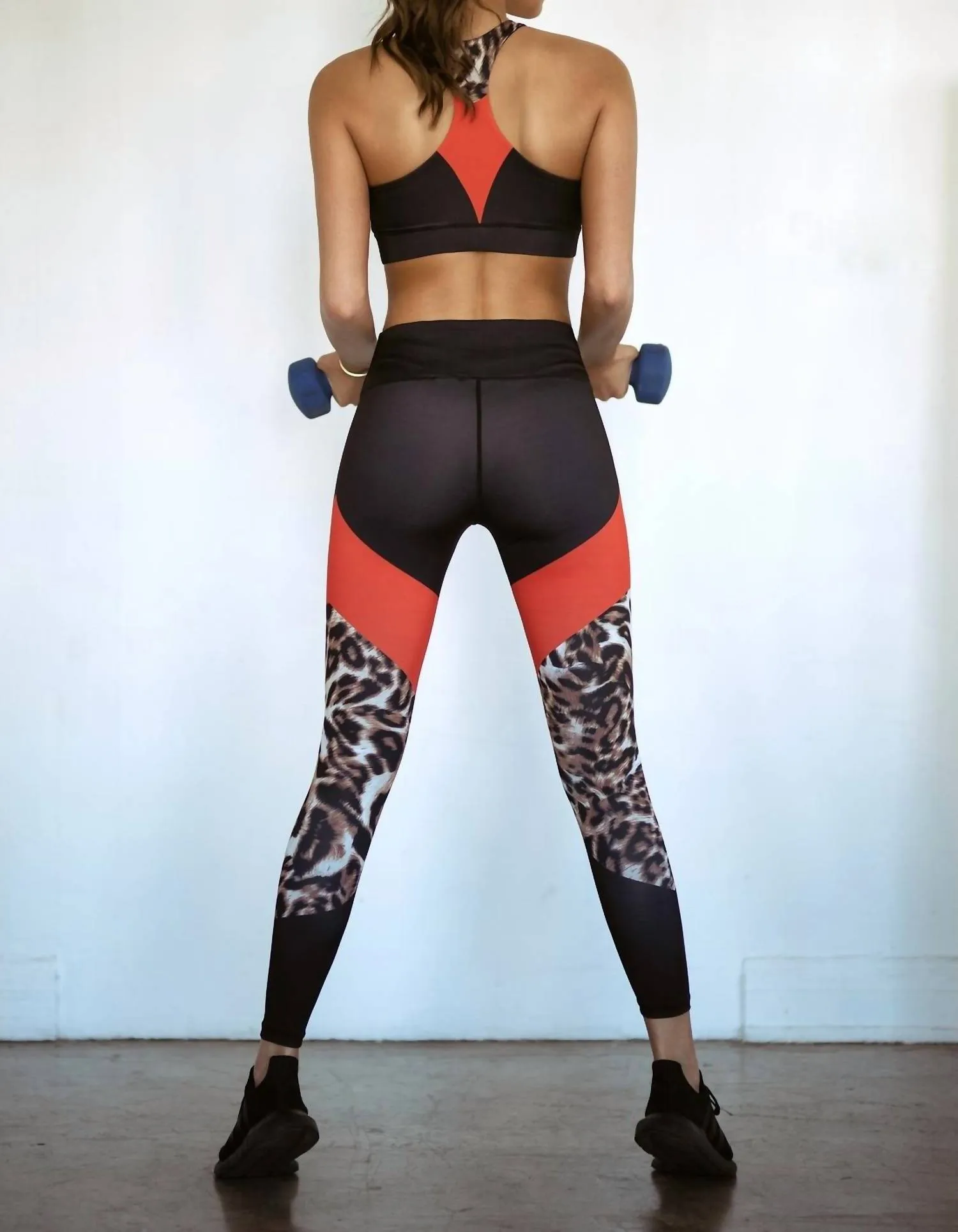Leopard Activewear Set In Multicolor