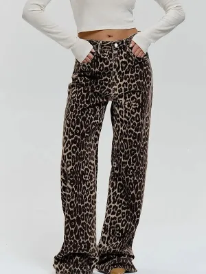 Leopard Flare Pants