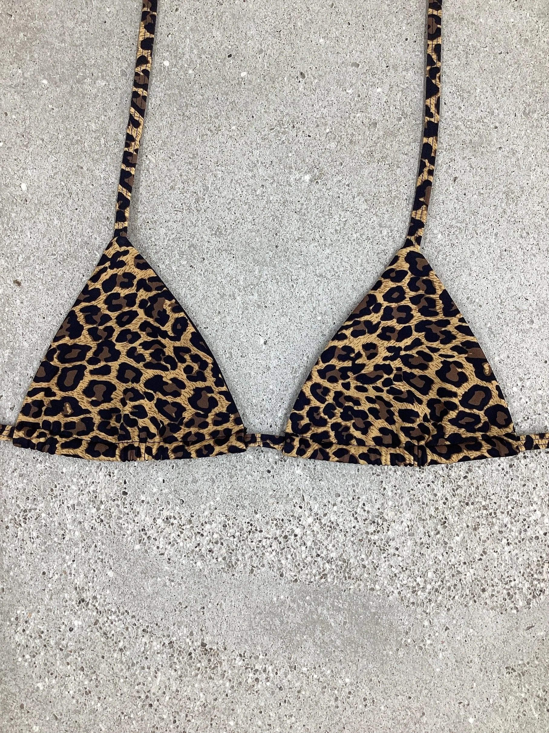 Leopard Print Bikini Top
