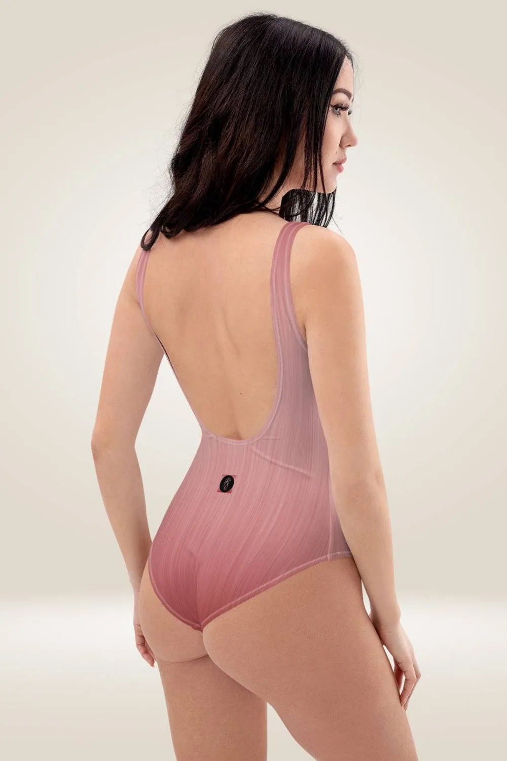 Leopard Print "Mama" Blush Pink One Piece Swimsuit