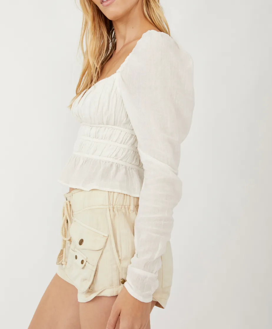 Long Sleeve Peasant Underwire Top