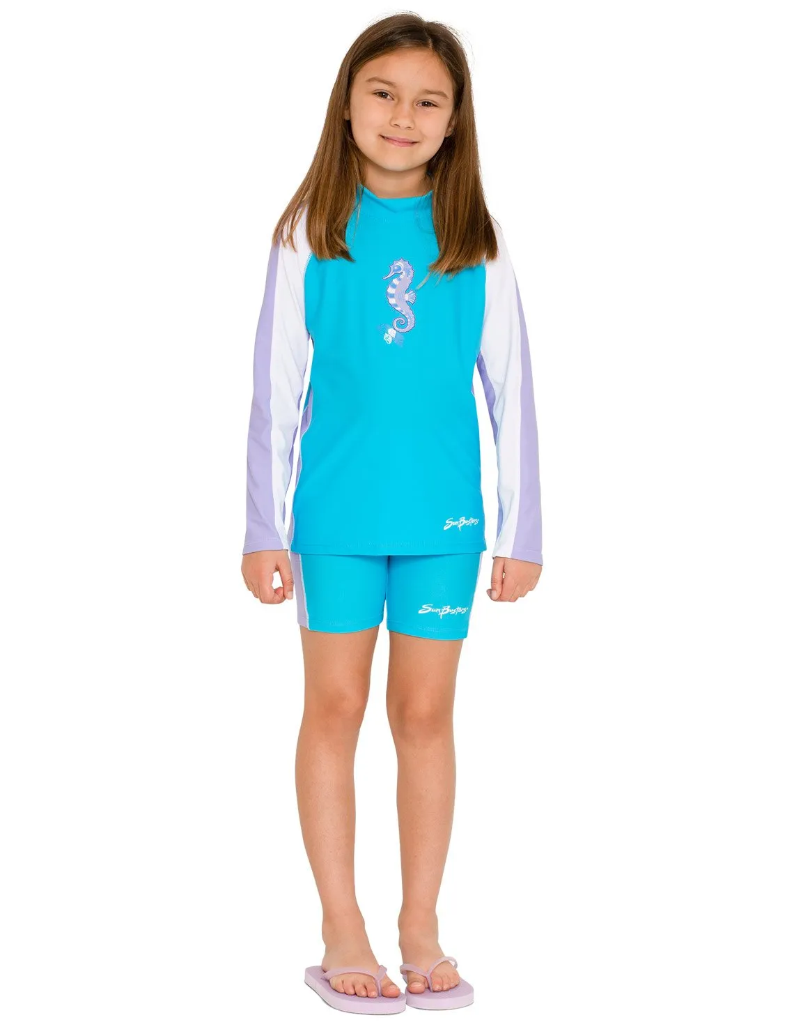 Long Sleeve Rash Guard - Maui Blue