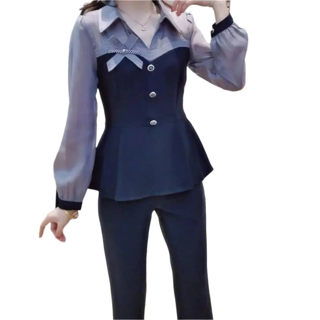 Long Sleeved Spliced Matching Set