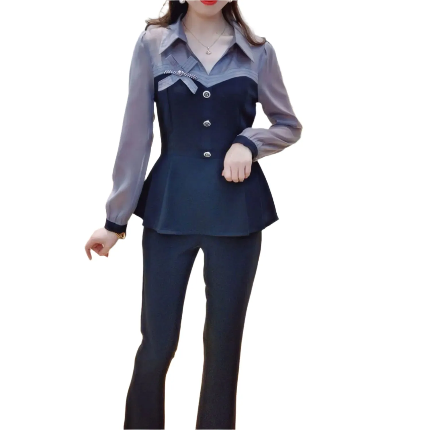 Long Sleeved Spliced Matching Set
