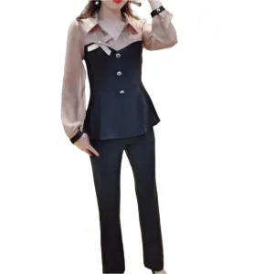 Long Sleeved Spliced Matching Set