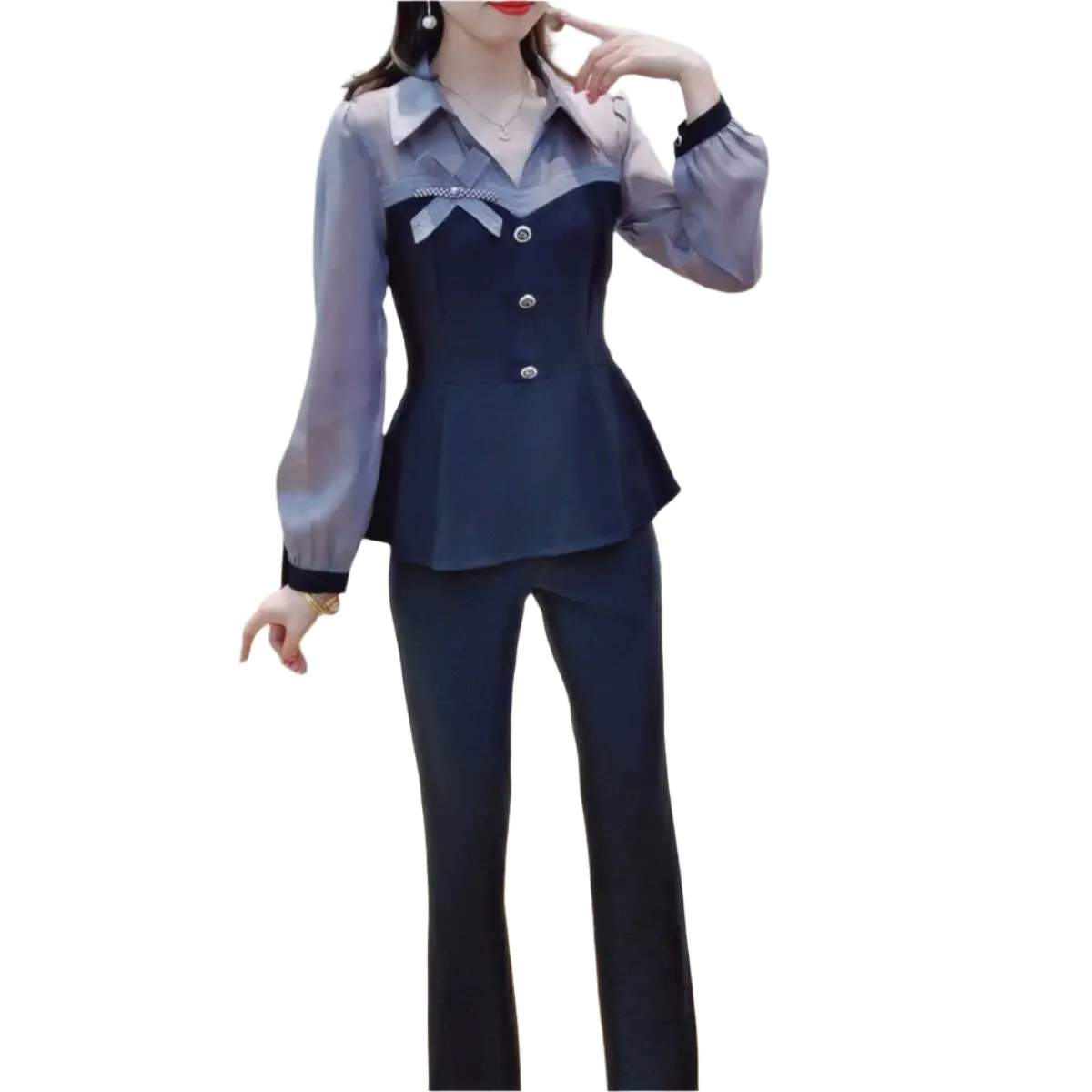 Long Sleeved Spliced Matching Set