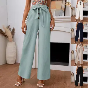 Loose Fitting Button Down Flowing Pants