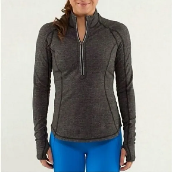 Lululemon Run:U Turn Herringbone Pullover Sweater, size 6