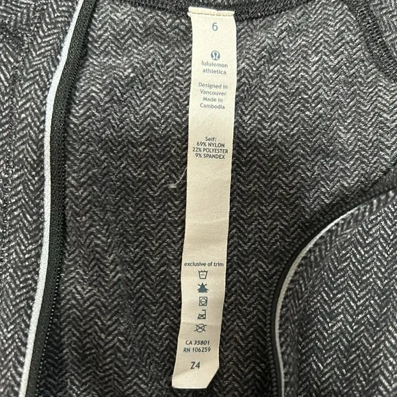 Lululemon Run:U Turn Herringbone Pullover Sweater, size 6