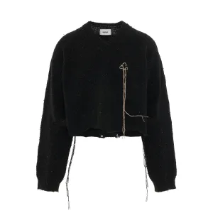 Magnet Knit Pullover in Black