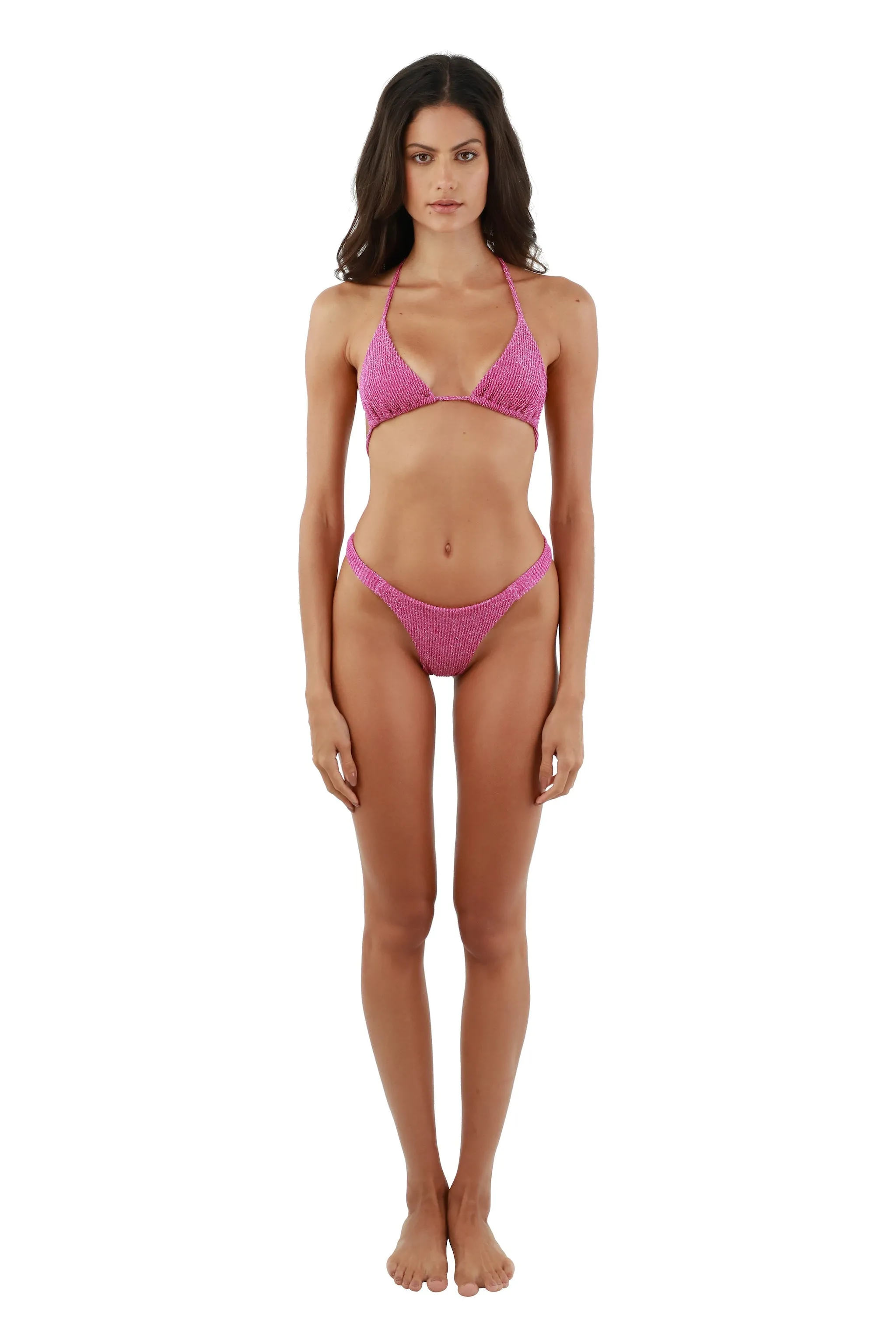 Malai Textured Sparkling Easy Pink Bold Bottom